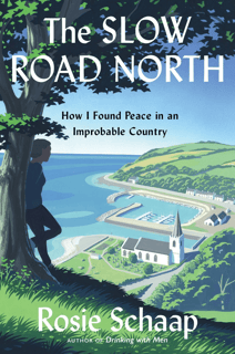 Cover depicts a woman looking out over an island's shore with a church and a marina while she sits shadowed under a tree. 